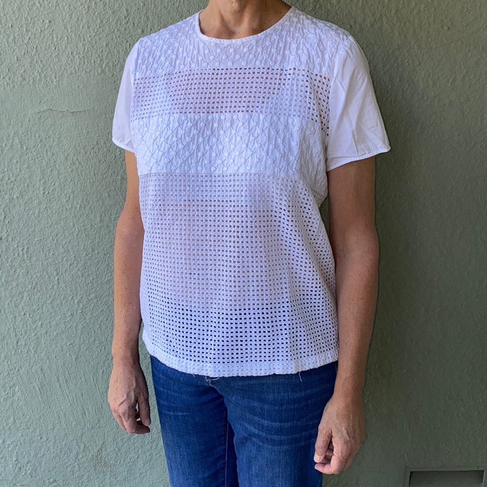 Gap, boxy white blouse